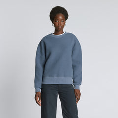 The ReNew Teddy Oversized Crew | Faded Blue