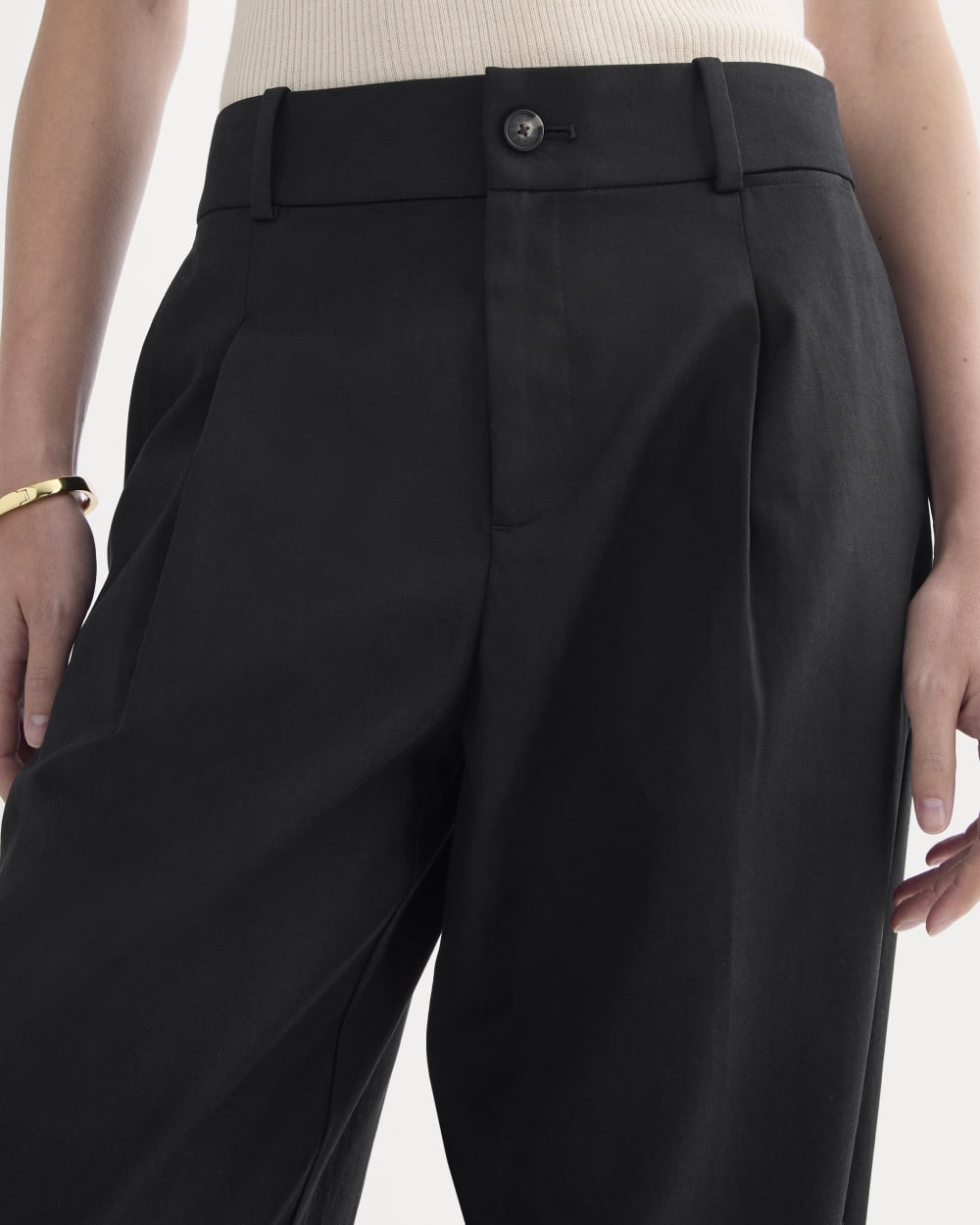 Wide-Leg Trouser in Buttersmooth | Black | 32" Inseam