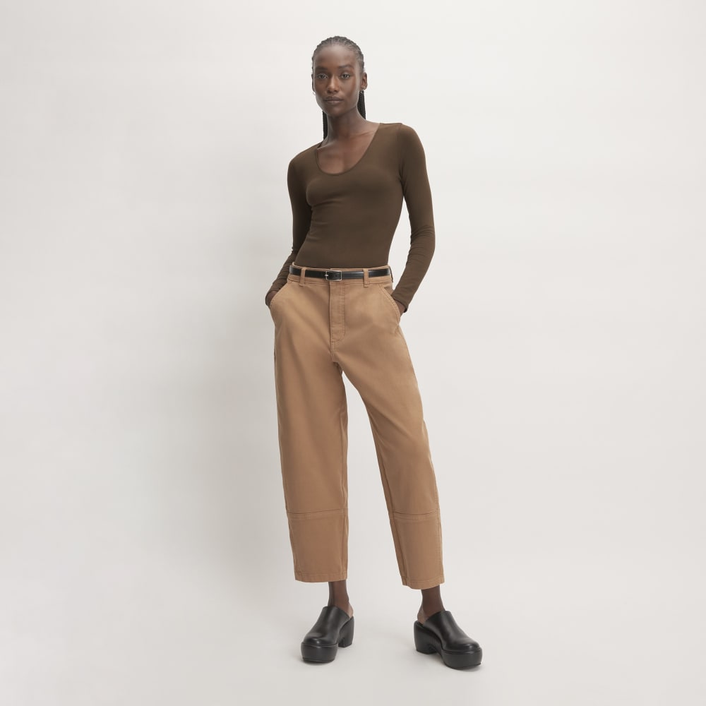 The Supima® Form Ballet Neck Tee | Cocoa