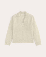 The Oversized Polo in Alpaca | Almond