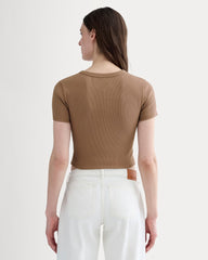The '90s Rib Tee | Mocha