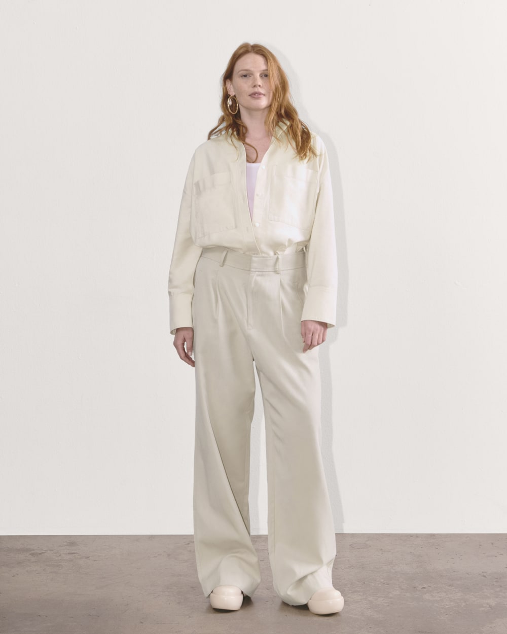 The Draper Pleated Pant in Buttersmooth | Sandstone | 32" Inseam