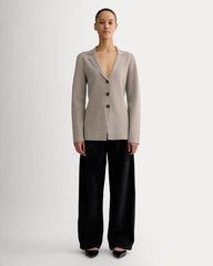 The Knit Blazer | Light Heathered Grey