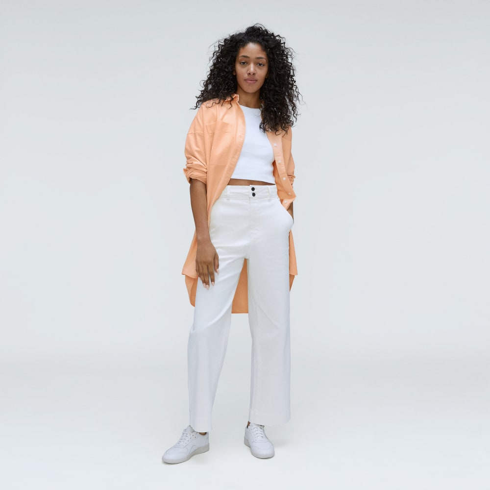 The Way Long Oxford Shirt | Apricot