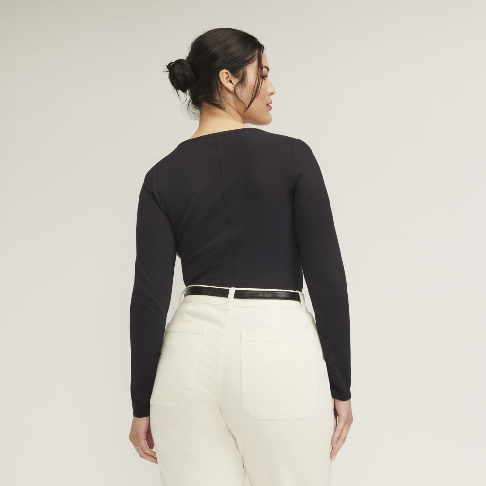 The Supima® Form Ballet Neck Tee | Black