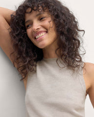 The Tank in Ultrasoft Merino | Heather Oatmeal