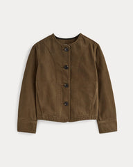 The Denim Barrel Jacket | Cocoa