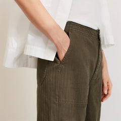 The Organic Cotton Herringbone Pant | Beech
