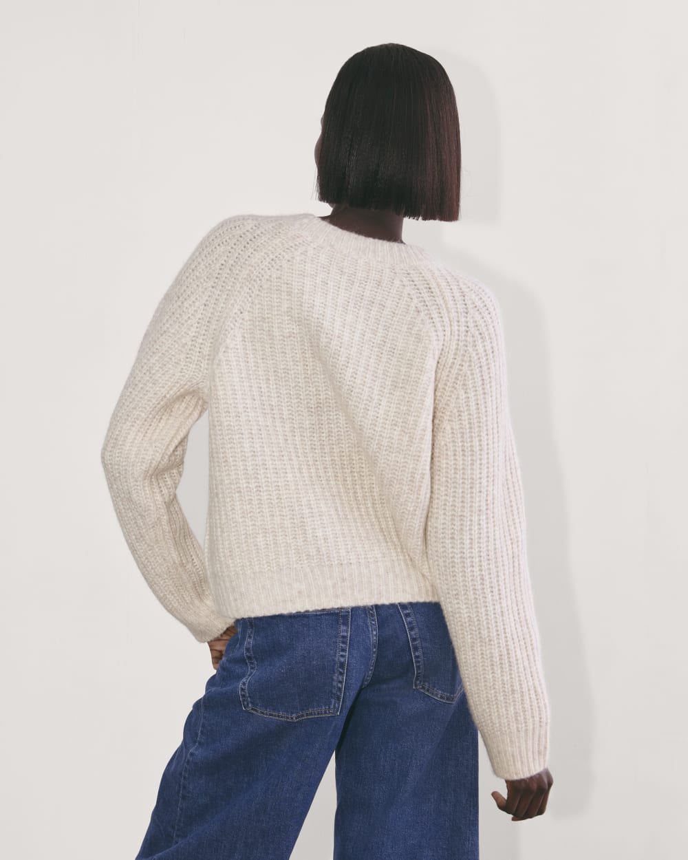 The Fisherman Crew in Cloud | Heathered Oat