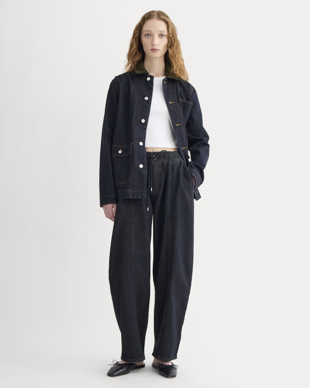 The Drawstring Baggy Jean | Dark Indigo