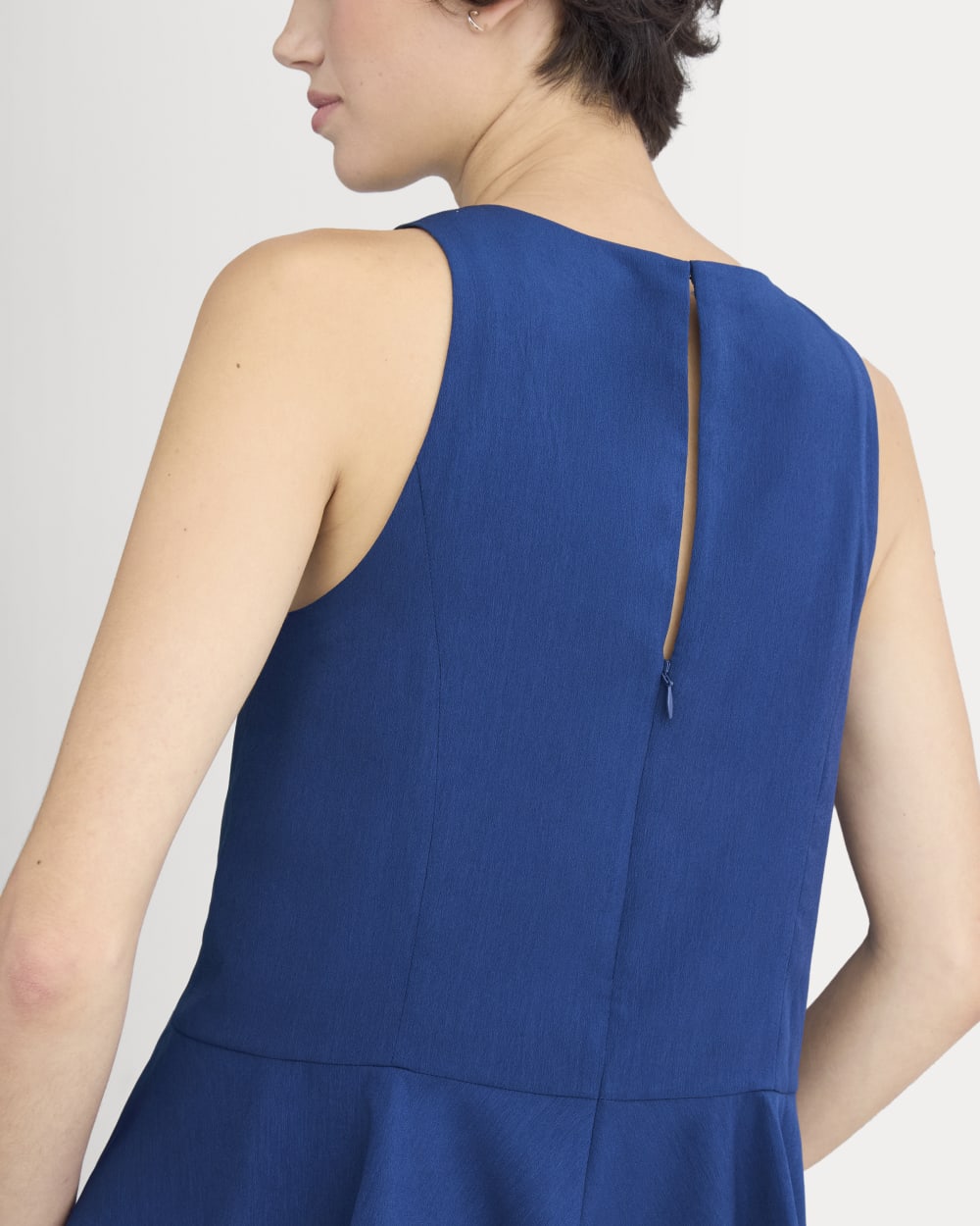 Sleeveless Peplum Top | Estate Blue