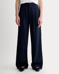 The Draper Pleated Pant in Buttersmooth | Navy | 30" Inseam