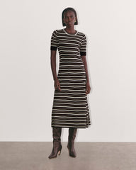 The Ribbed Sweater Dress | Taupe / Canvas / Black