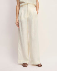 The Linen Way-High® Drape Pant  | Bone