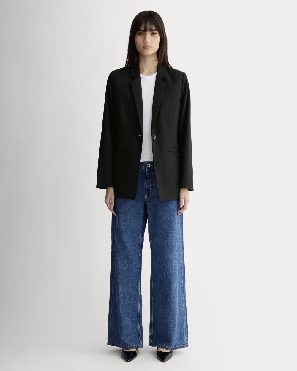The Relaxed Blazer in Buttersmooth | Black
