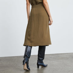 The City Stripe Midi Skirt | Beech