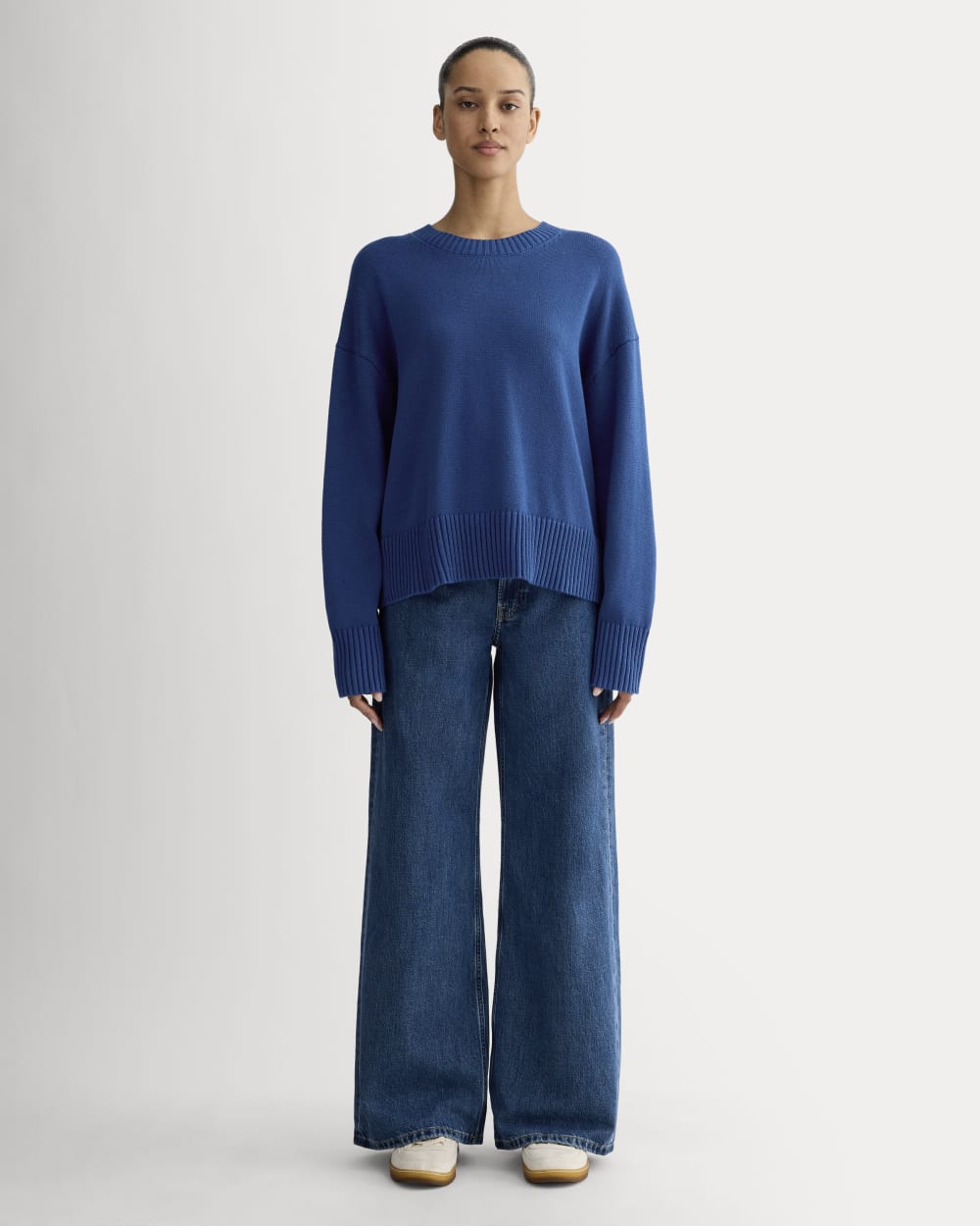 The Boxy Sweater in Everyday Cotton | Bright Cobalt