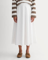 The Midi Skirt in Ultrasoft Cotton | White