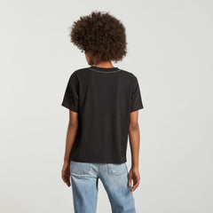 The Vintage V-Neck Hemp Tee | Black