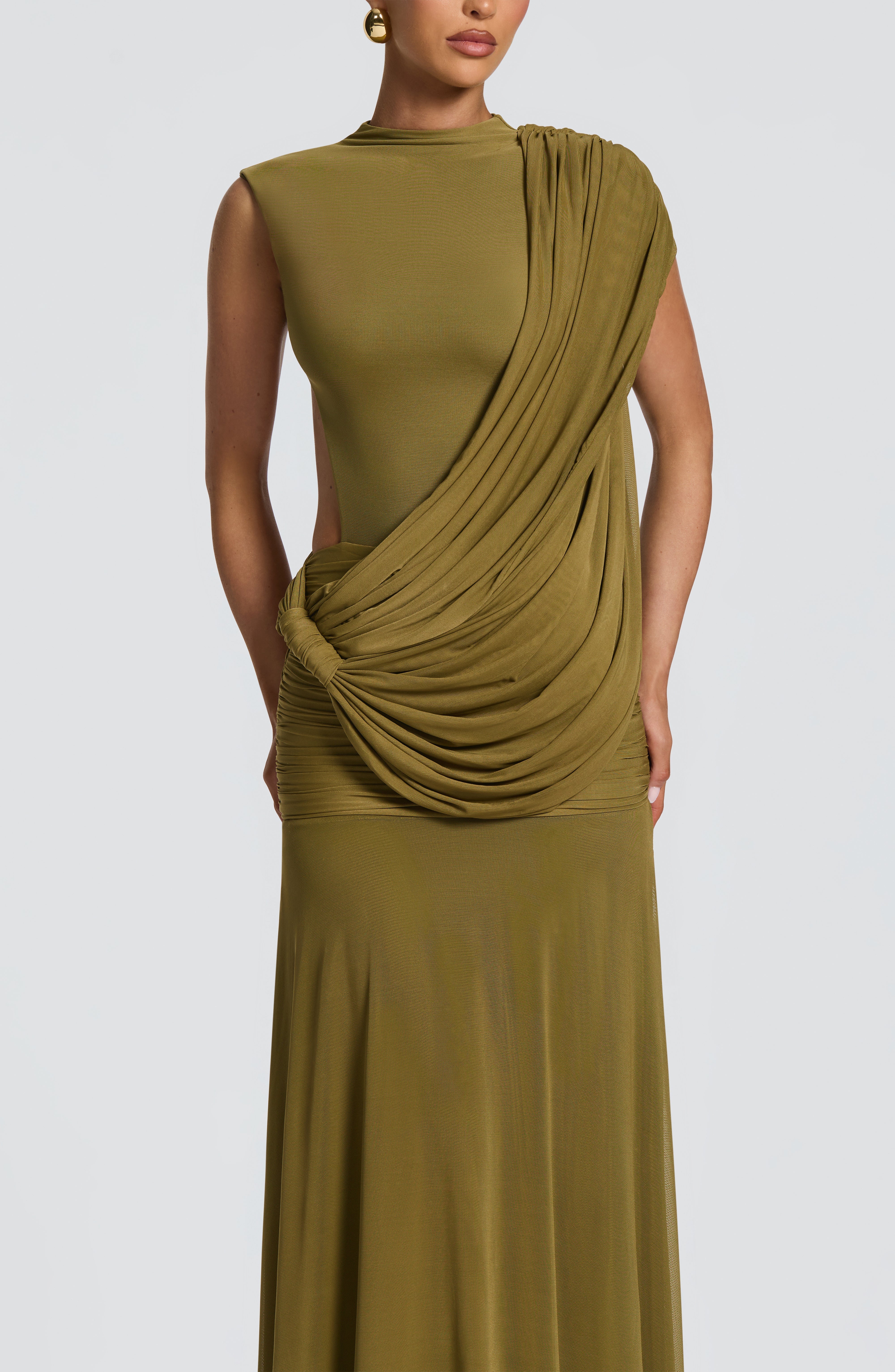 Mireya Maxi Dress - Deep Olive
