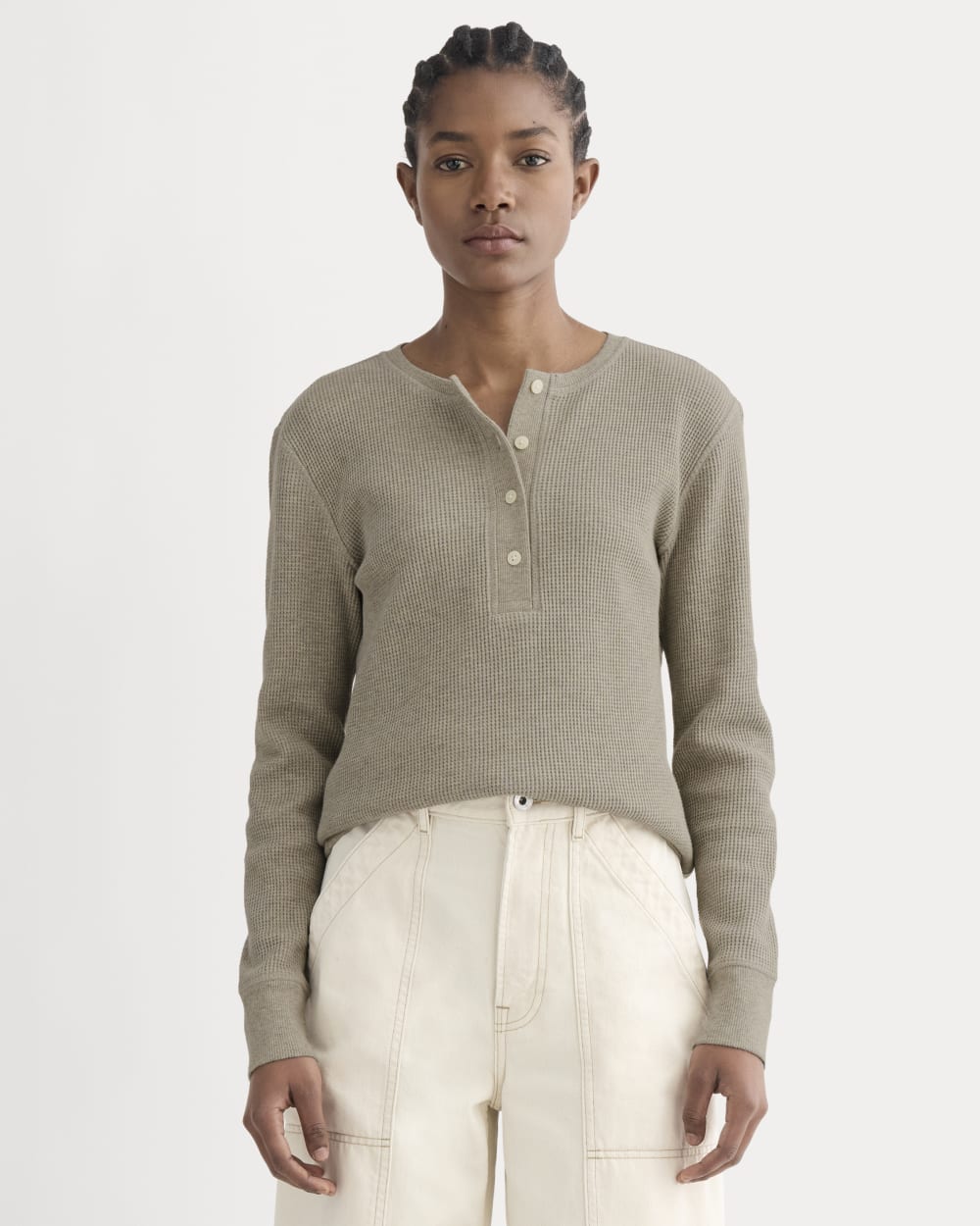 The Waffle Henley | Oatmeal Heather
