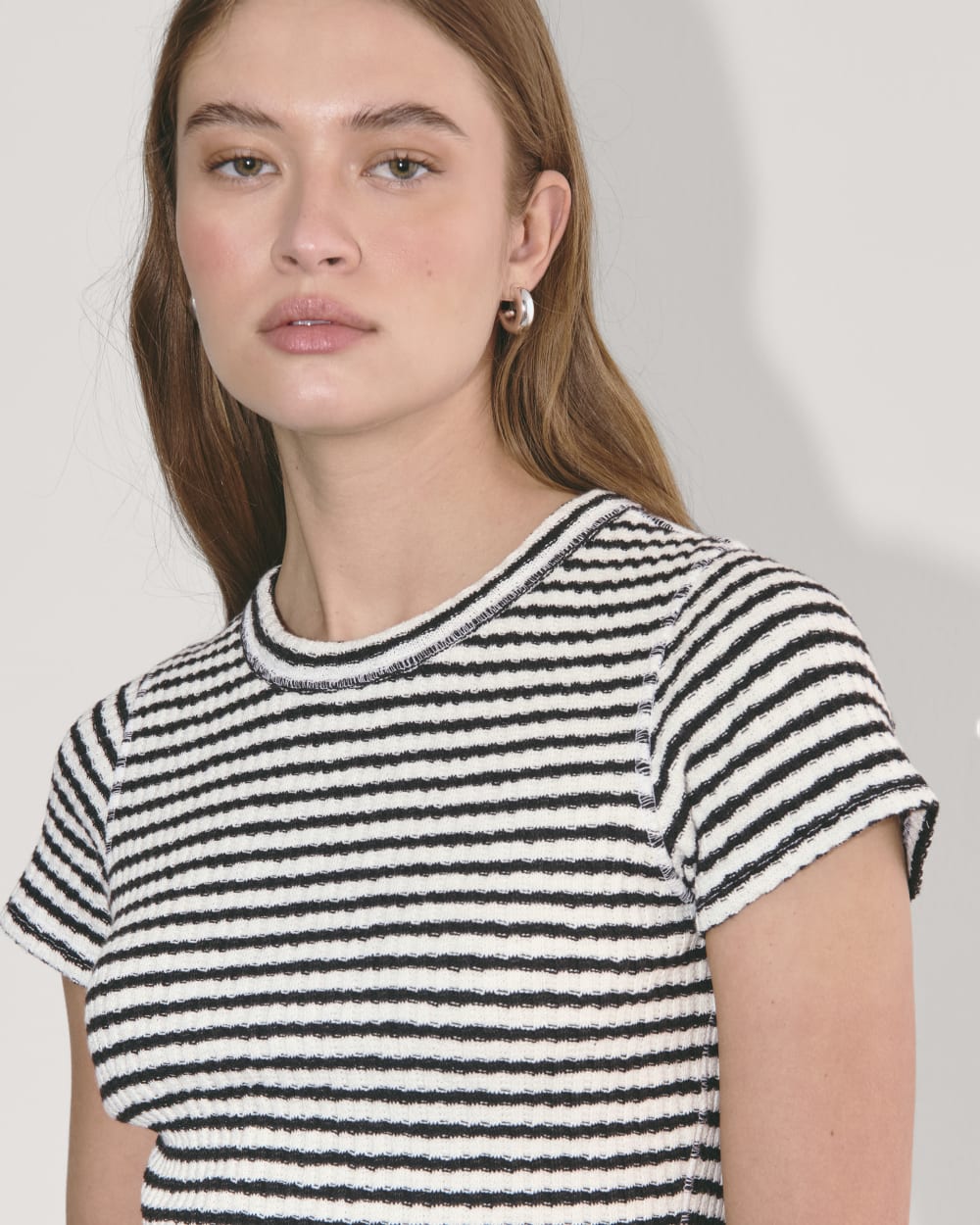 The Cozy Rib Tee | Black / Bone