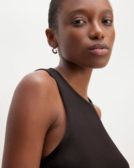 The Satin Racerback Top | Black