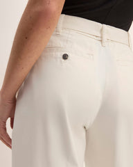 The Pleated Wide-Leg Chino | Bone