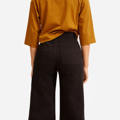The Wide-Leg Crop Pant | Black | Regular