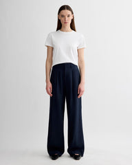 The Draper Pleated Pant in Buttersmooth | Navy | 30" Inseam
