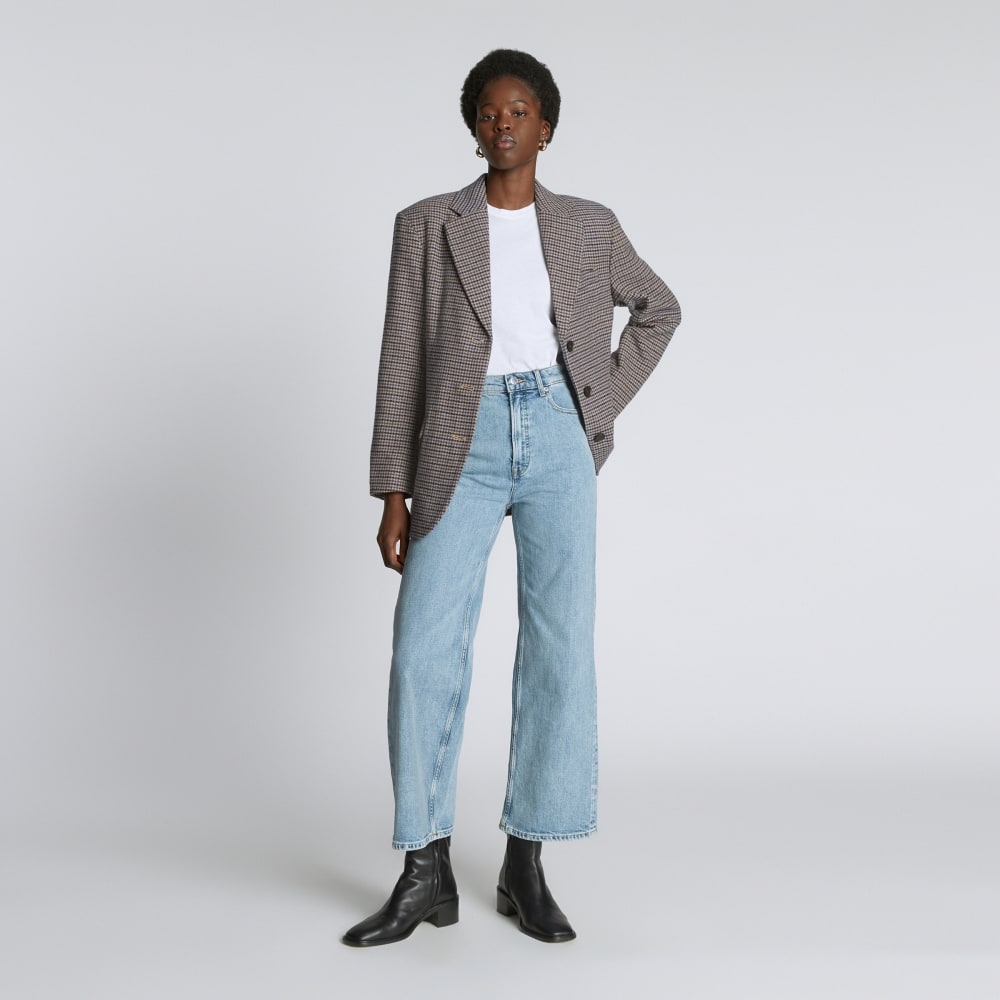 The ReWool® '80s Blazer | Blue / Brown Houndstooth