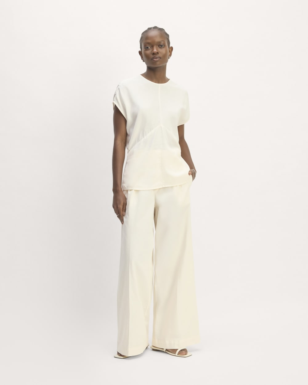The Drape Top in Butterlite | Bone
