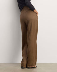 The Linen Way-High® Drape Pant  | Cocoa