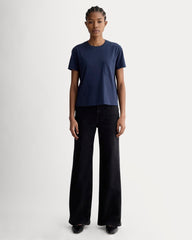 The Box-Cut Tee in Essential Cotton | Navy | Pocket