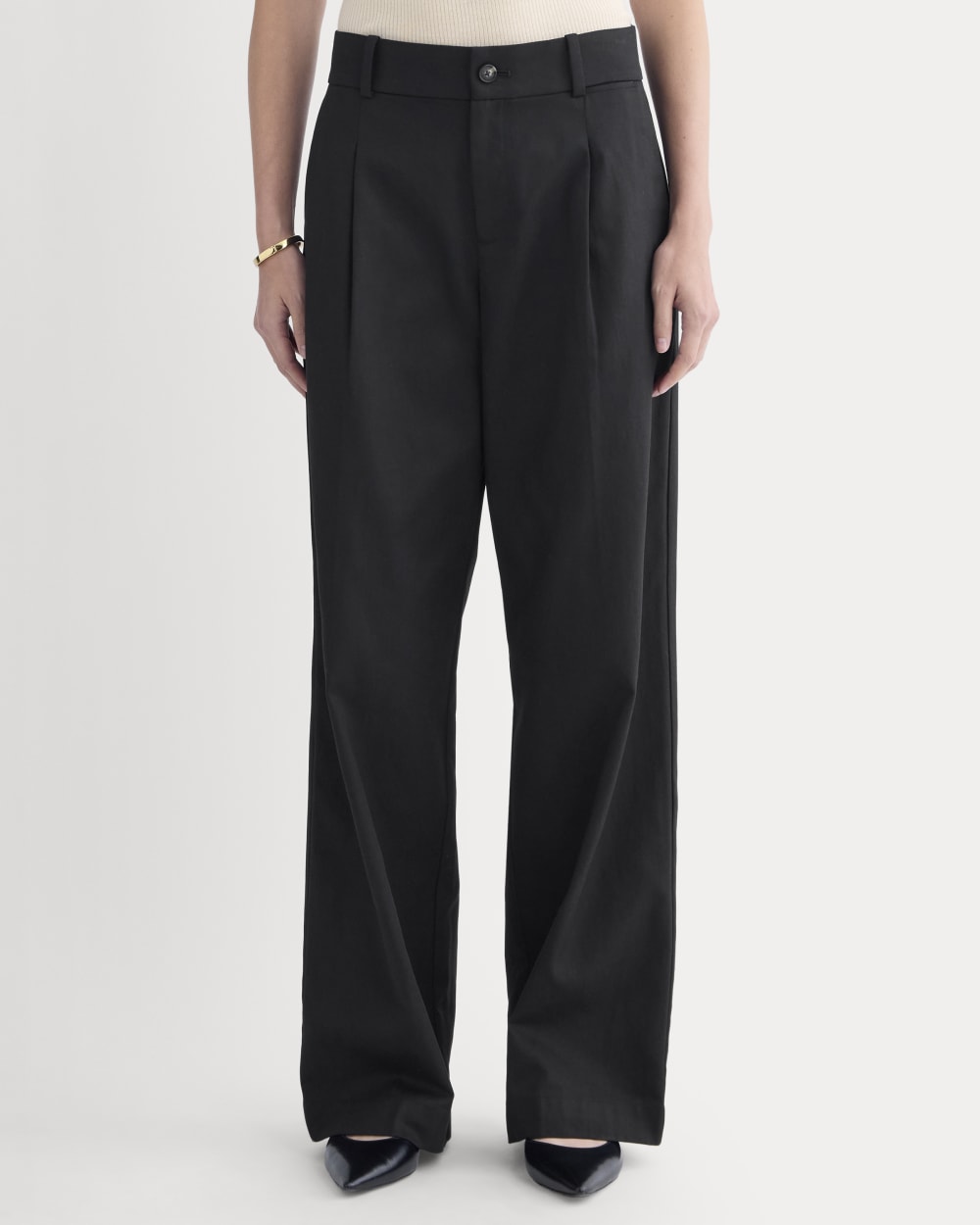 Wide-Leg Trouser in Buttersmooth | Black | 32" Inseam