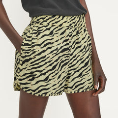 The Poplin Boxer Short | Pale Yellow Tiger Stripe