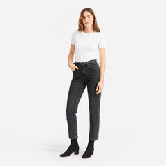 The Pima Micro-Rib Crew Tee | White