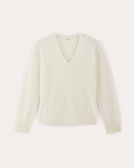 The Classic V in Cashmere | Bone