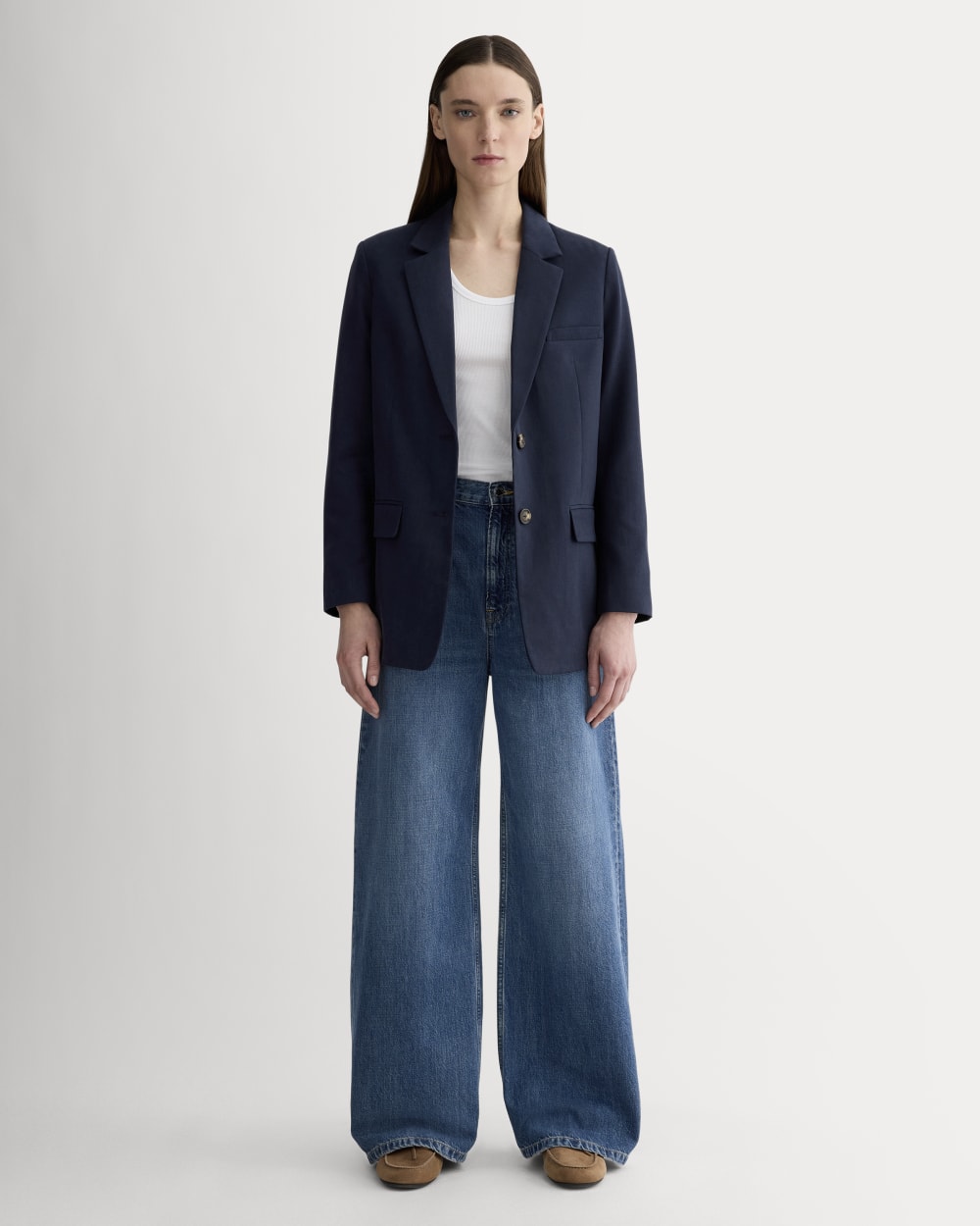 The Oversized Blazer in Buttersmooth | Navy
