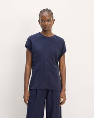 The Drape Top in Butterlite | Navy