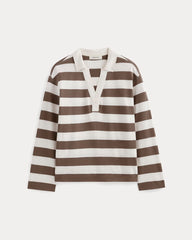 The Mariner Rugby Top | Deep Taupe / Bone