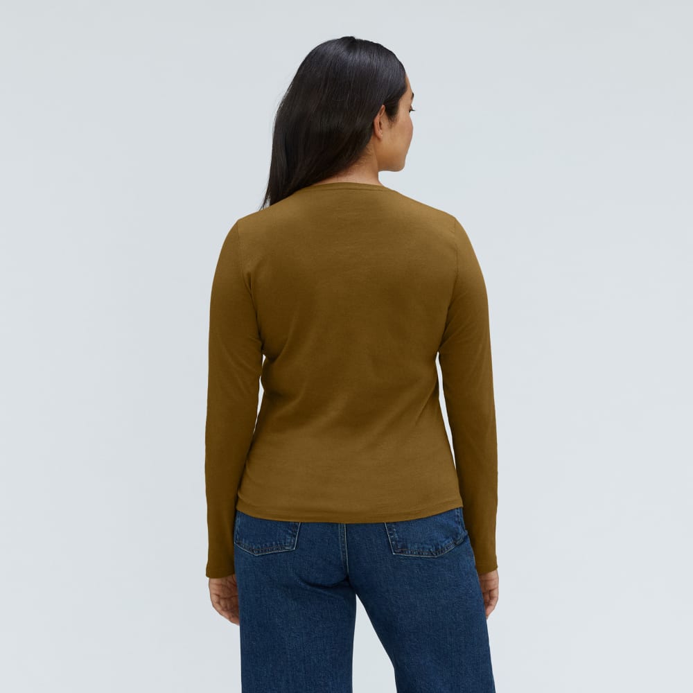 The Organic Cotton Long-Sleeve Crew | Tapenade