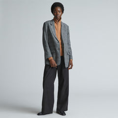 The Oversized Blazer in Wool | Glen Plaid