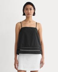 The Lace Trim Tank | Black