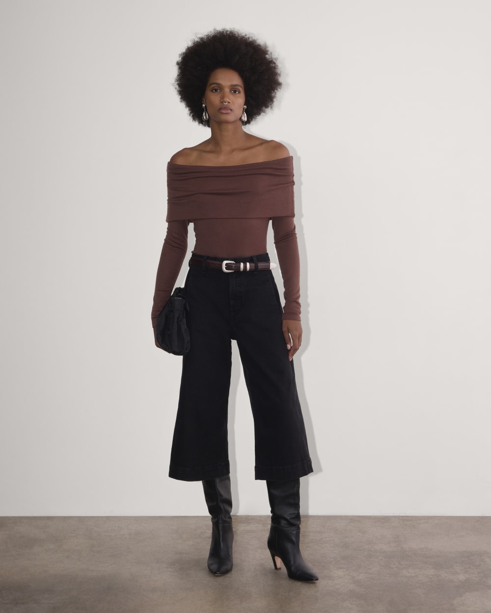 The Off-the-Shoulder Top in Butterluxe | Dark Mahogany