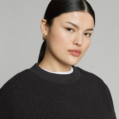 The ReNew Teddy Oversized Crew | Black