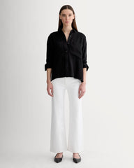 The Boxy Overshirt in Buttersoft | Black