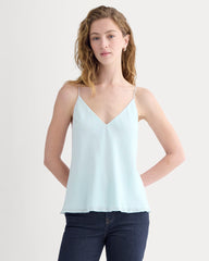 The Tie Back Cami in Washable Silk | Skywriting