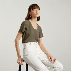 The Air Scoop-Neck Tee | Beech