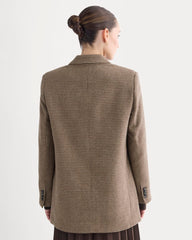 The Oversized Blazer in Wool | Brown Houndstooth